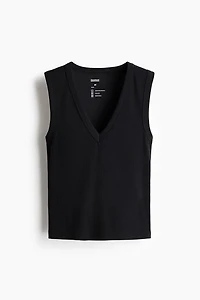 Cooling Slim-Fit Ribbed Tank Top