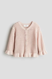 Crochet-Look Cardigan