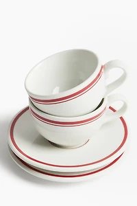 2-Pack Cappuccino Cup and Saucer