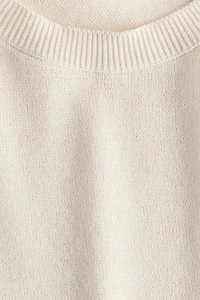 Lace-Trimmed Fine-Knit Top