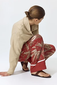 Wide-cut Pull-on Pants