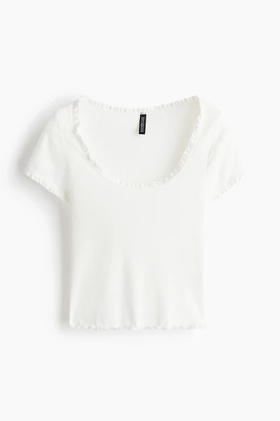 Lace-Trimmed Top