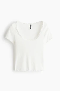 Lace-Trimmed Top