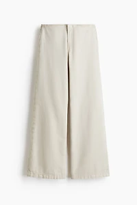 Wide-Leg Denim Pants
