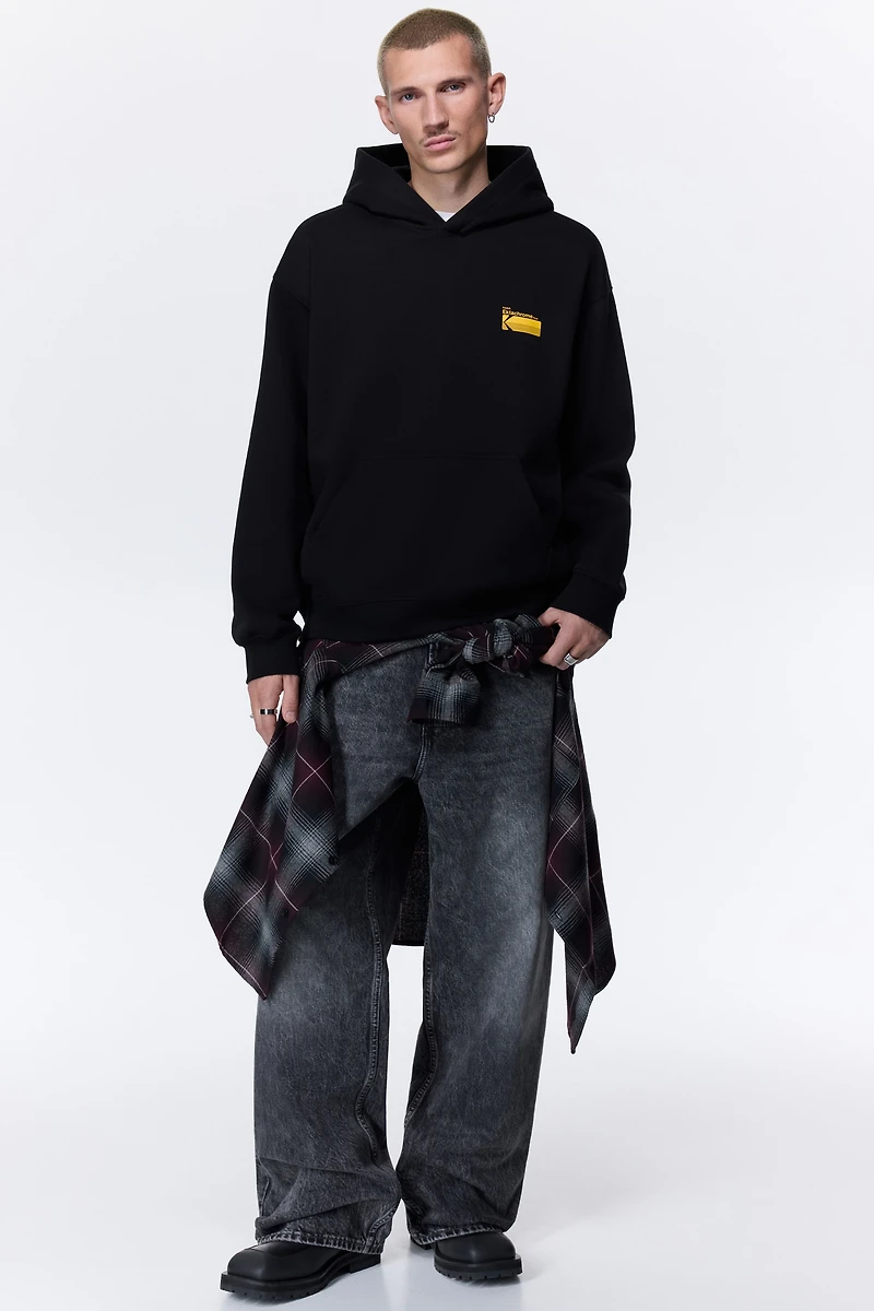 Loose-Fit Printed Hoodie