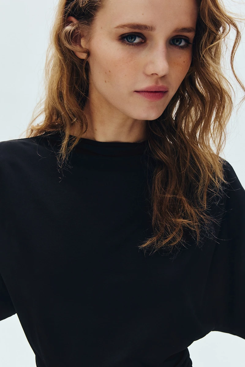 Draped Jersey Top