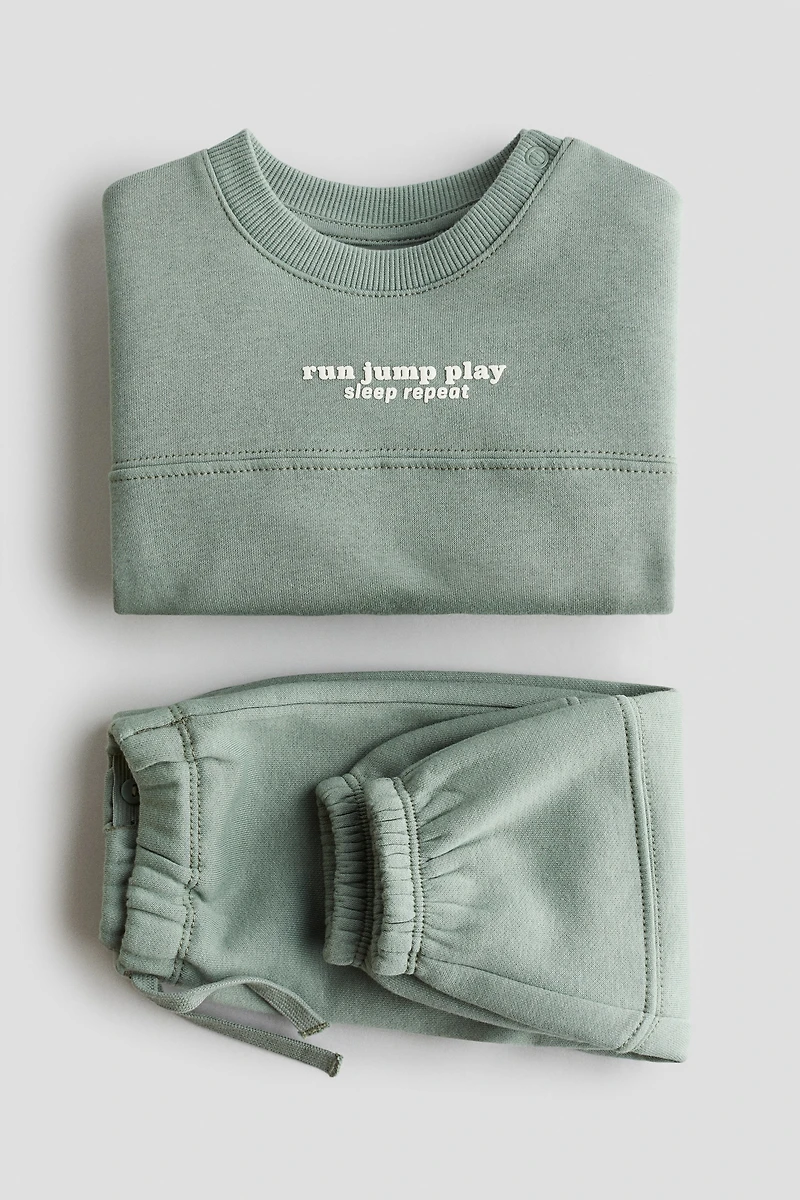 2-Piece Brushed-Inside Sweatsuit