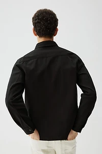 Regular-Fit Cotton Twill Overshirt