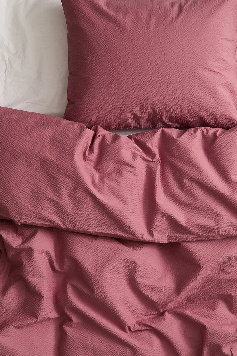 Seersucker Twin Duvet Cover Set