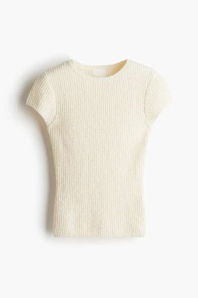 Haut en tricot côtelé