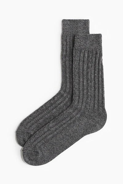 Mixed-Knit Socks
