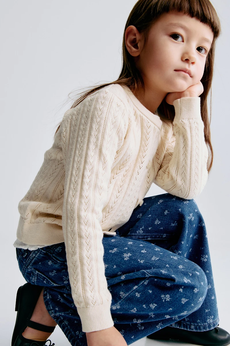 Jean à jambes larges avec motifs