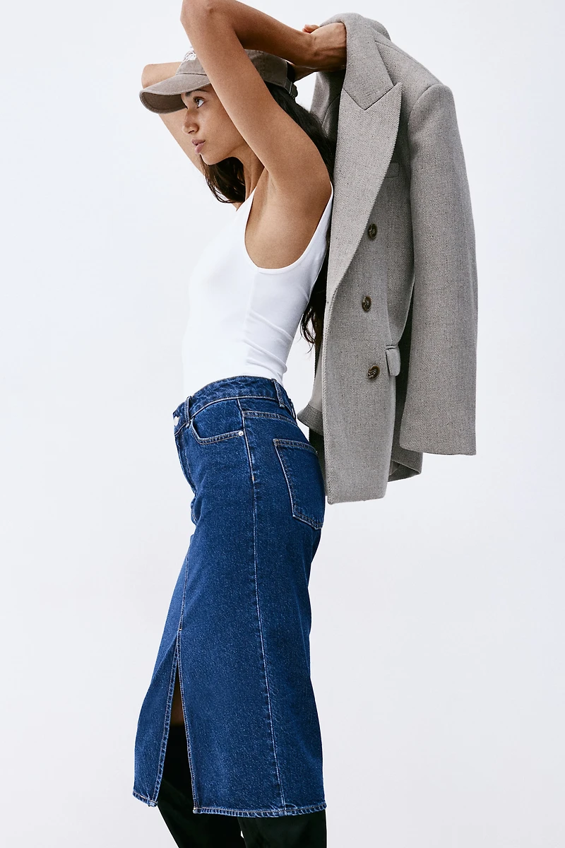 Jupe de longueur genou en denim
