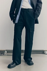 Wool-Blend Cargo Pants