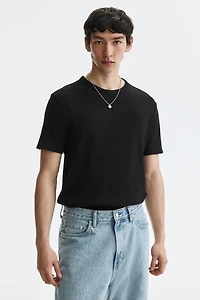 Slim-Fit Ribbed T-Shirt