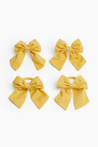 Lot de 4 ronds de serviette avec nœud