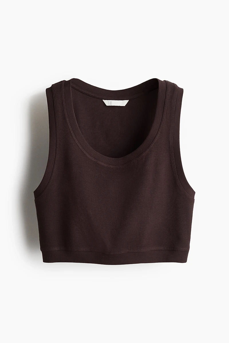 Cropped Ribbed Tank Top