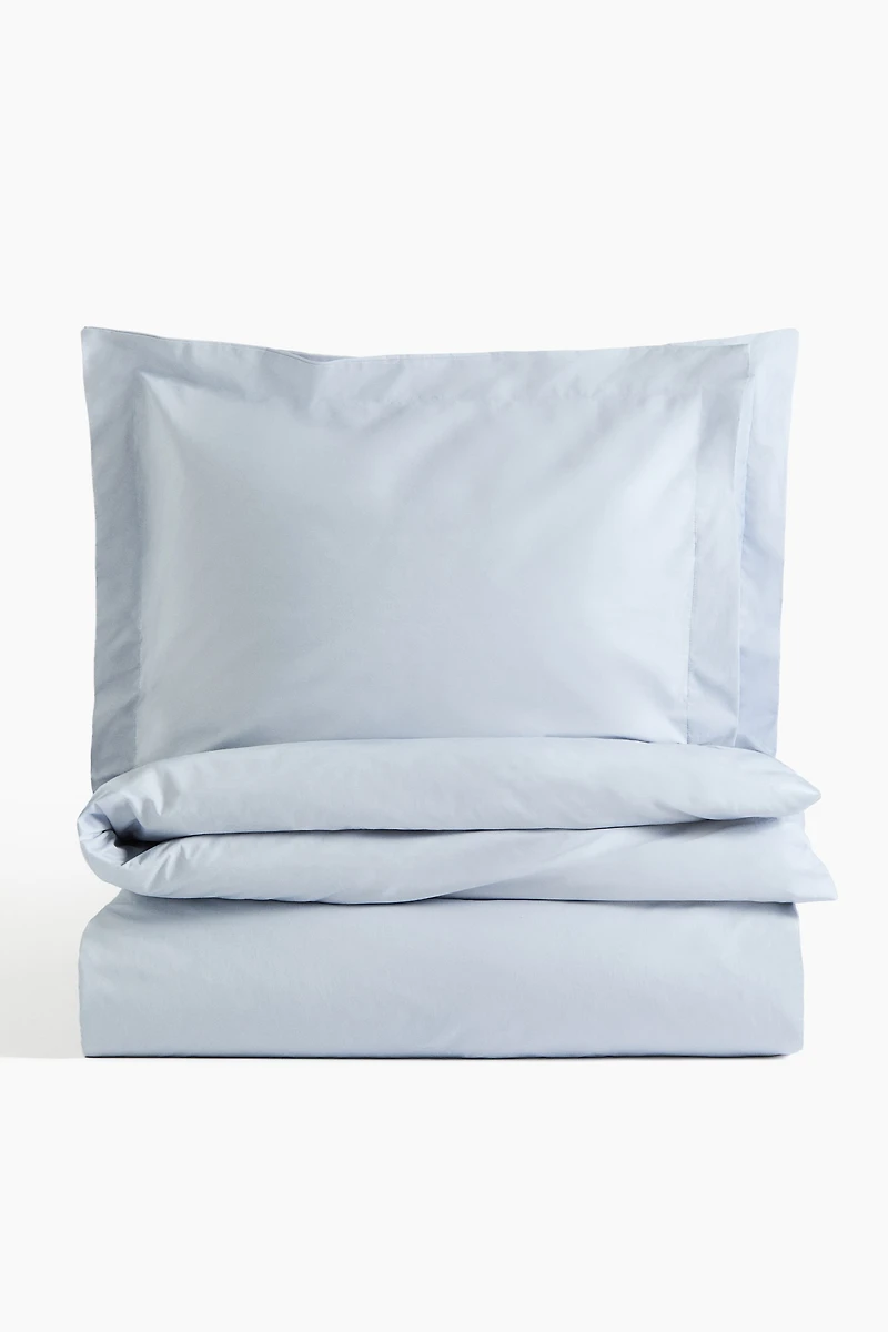 King/Queen Cotton Percale Duvet Cover Set