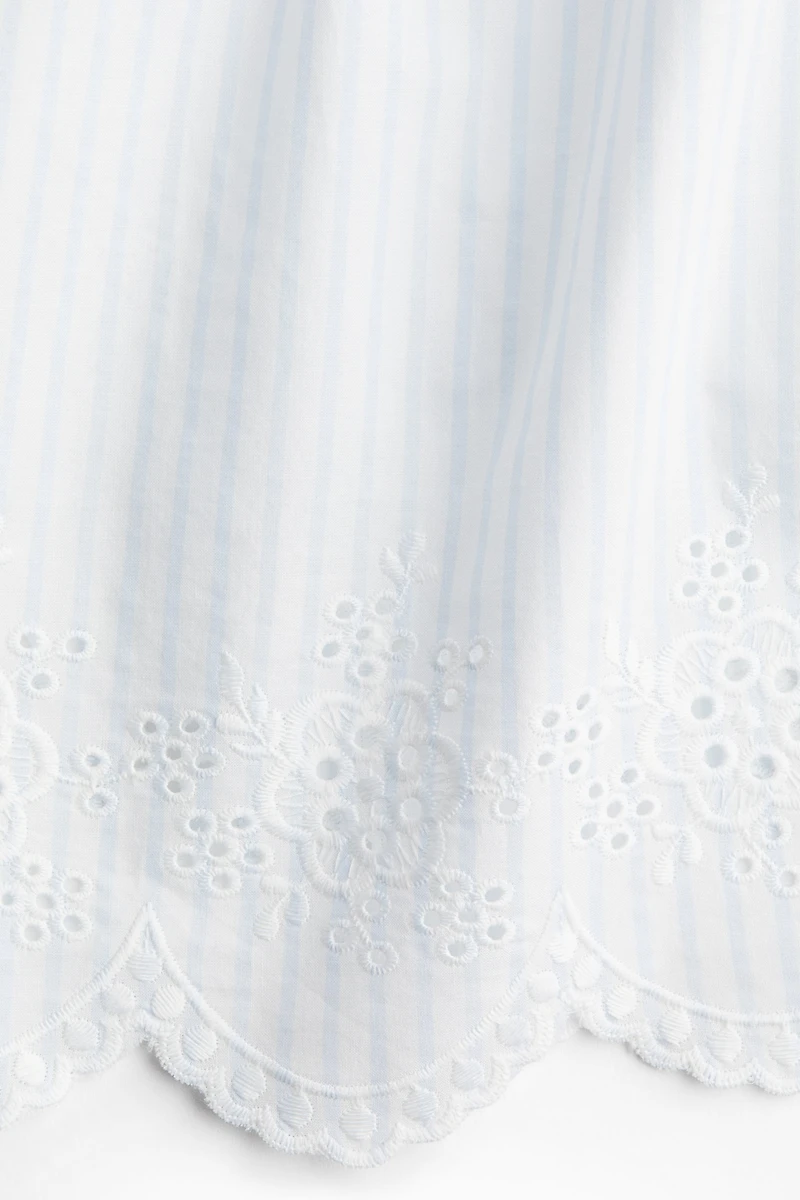 Embroidered tie-strap top