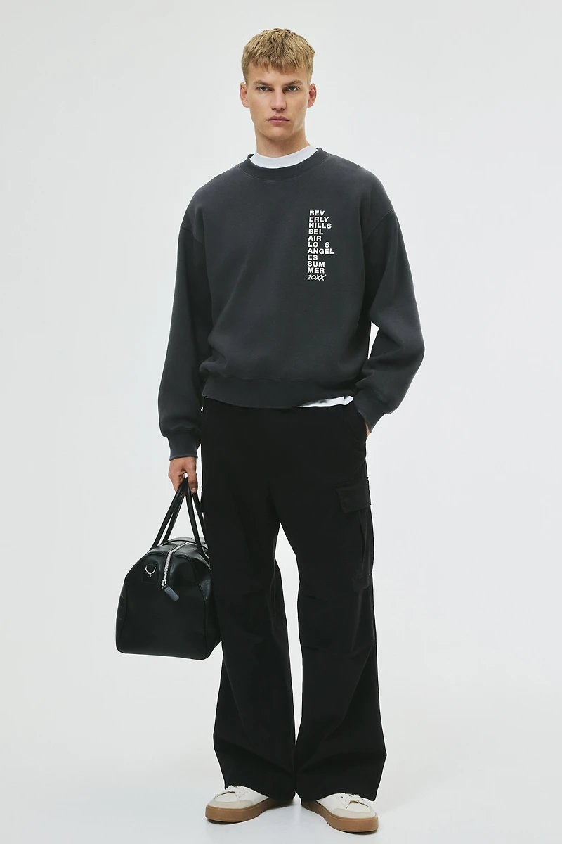 Loose-Fit Printed Sweatshirt