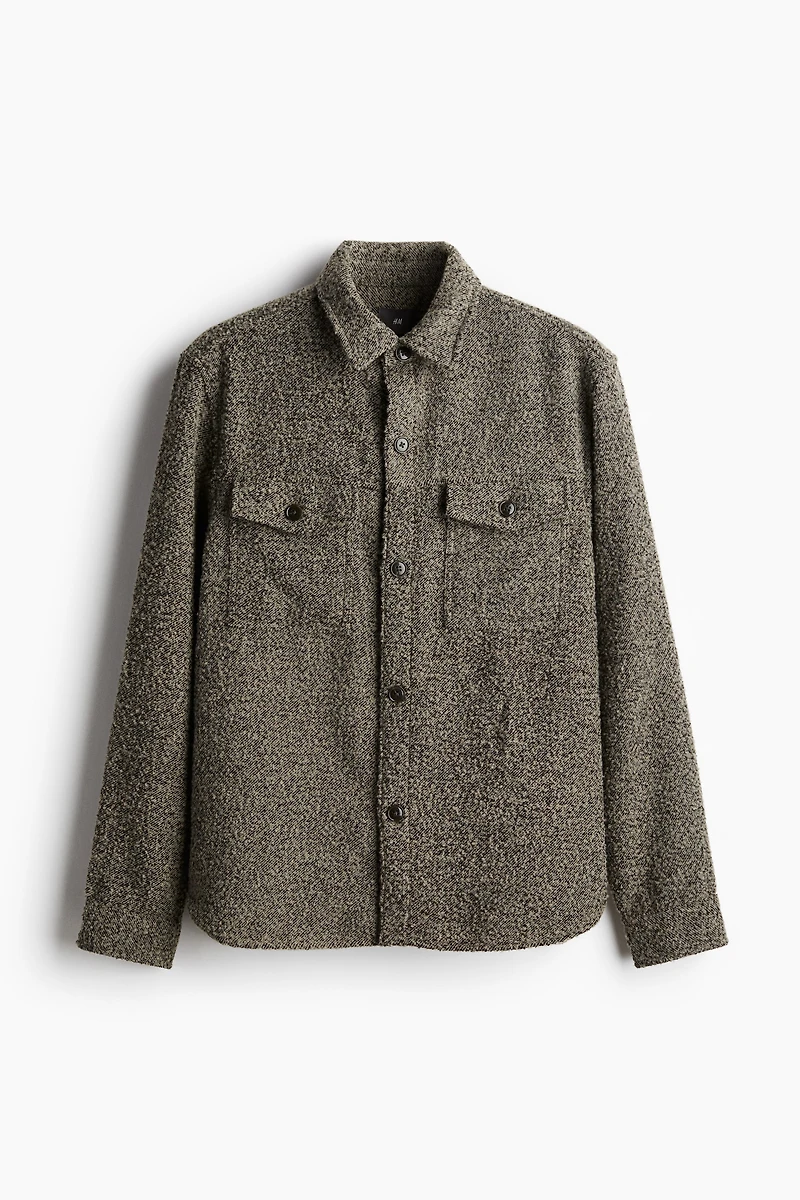 Regular Fit Wool-Blend Overshirt