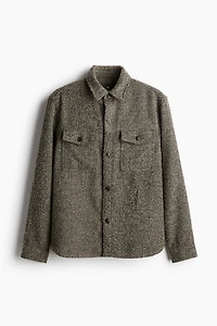Regular Fit Wool-Blend Overshirt