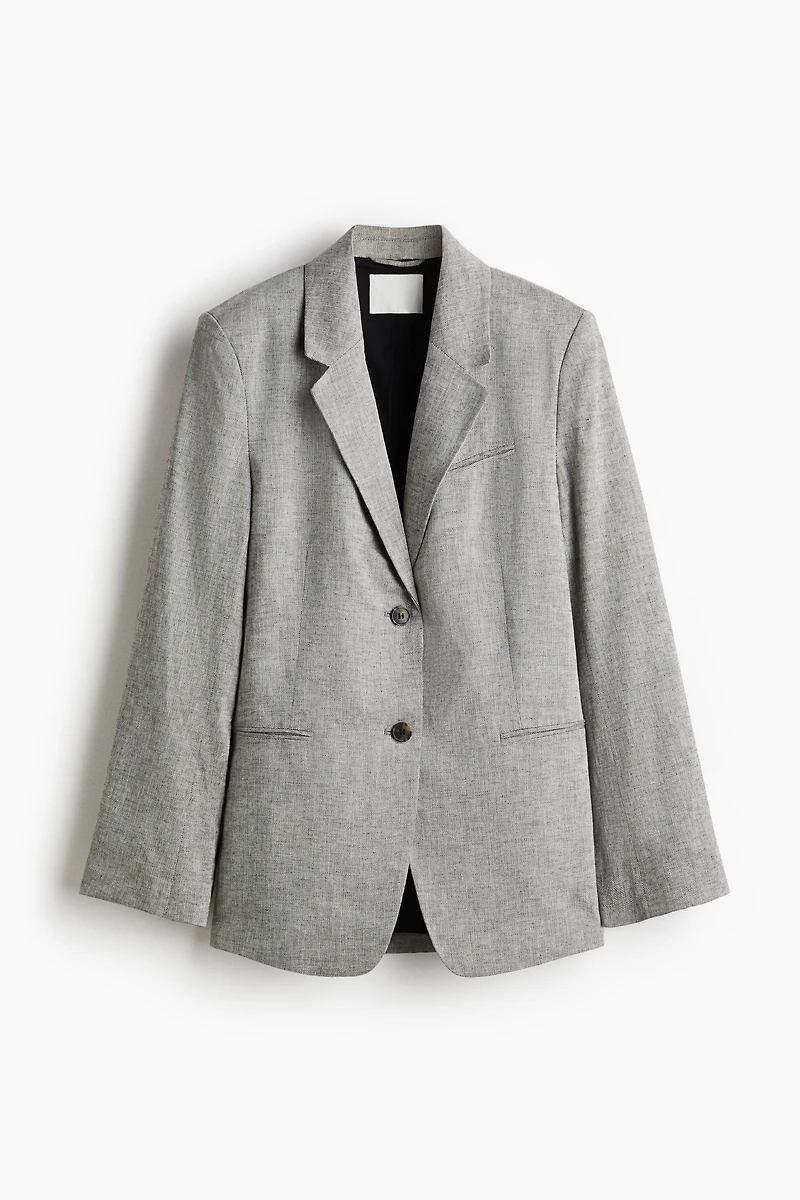 Linen-Blend Blazer