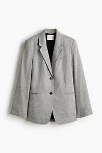 Linen-Blend Blazer