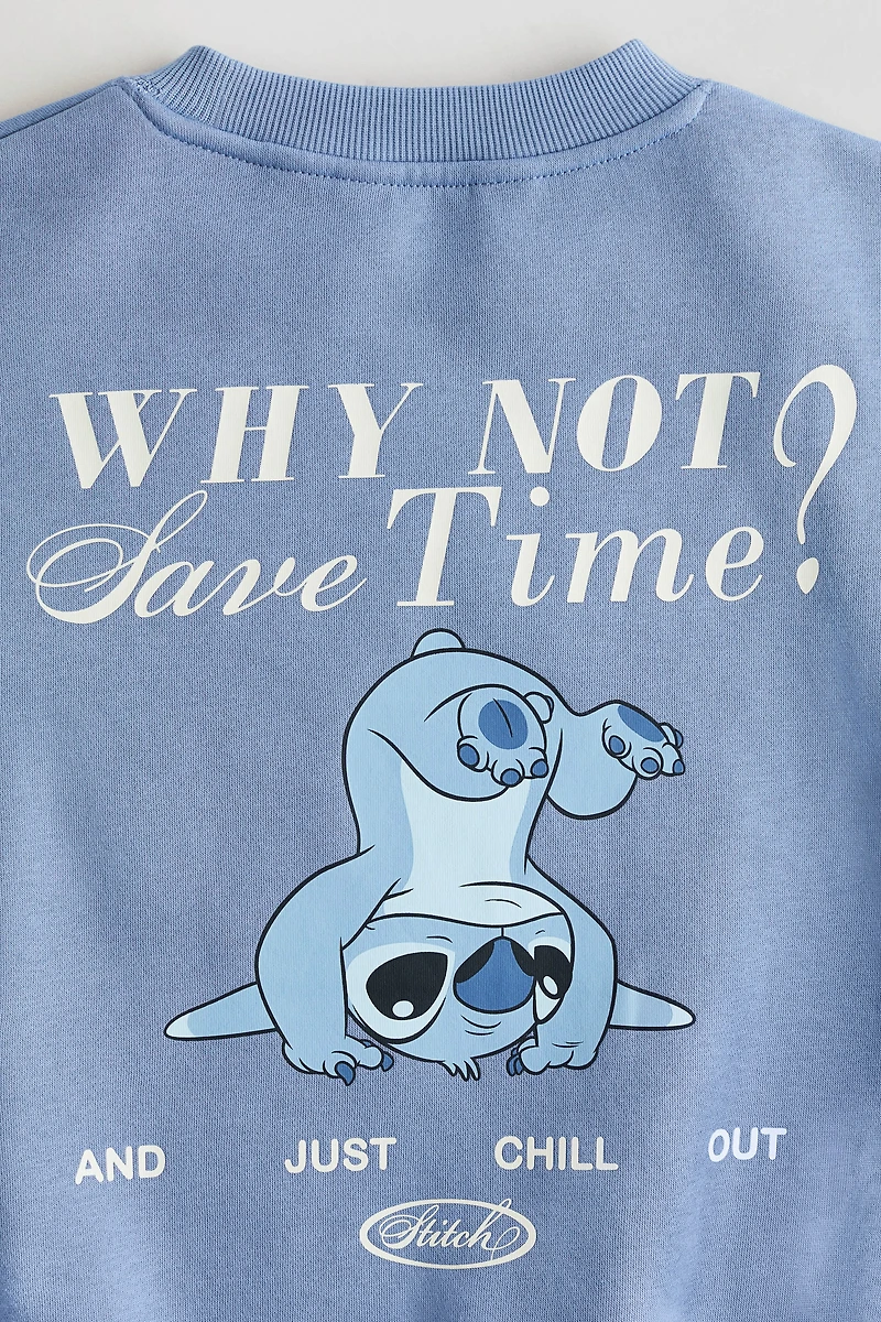 Oversized Sweatshirt with Printed Motif