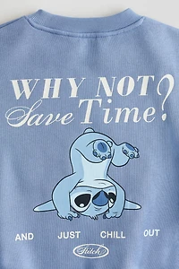 Oversized Sweatshirt with Printed Motif