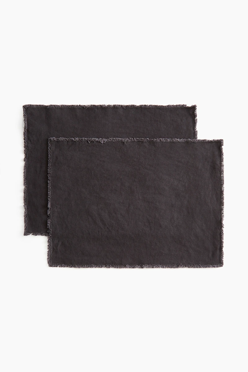 2-Pack Linen-Blend Placemats