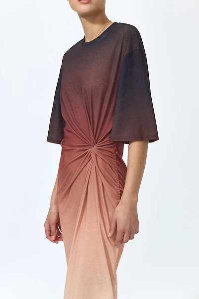Knot-Detail T-Shirt Dress
