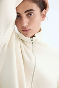 Chandail à fermeture éclair en laine