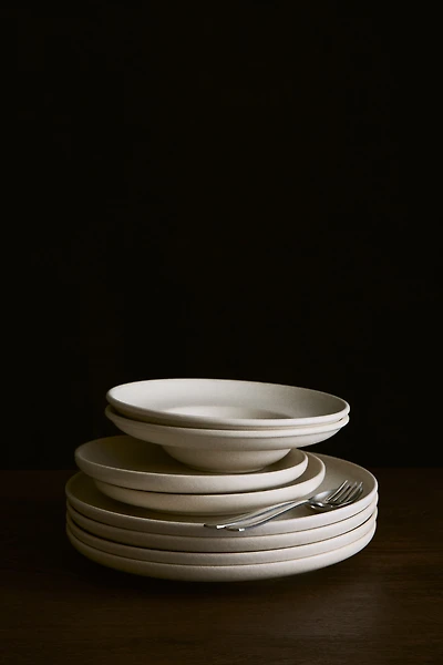 Lot de 2 grandes assiettes avec glaçure réactive