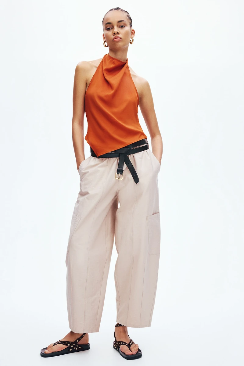 Balloon-Leg Cargo Pants