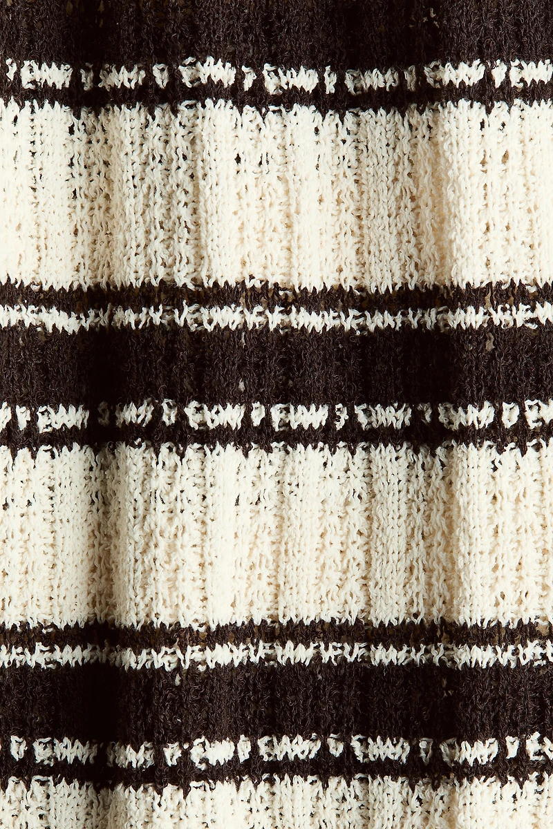 Wide-Leg Textured-Knit Pants