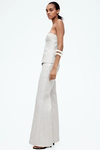 Flared Creased Pants