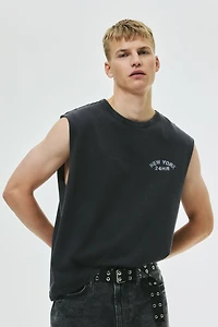 Loose-Fit Printed Tank Top