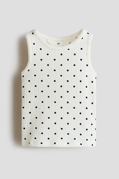 Pointelle Jersey Tank Top