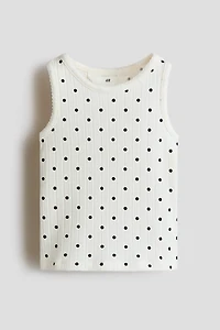 Pointelle Jersey Tank Top