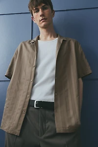 Regular Fit Textured-Weave Resort Shirt