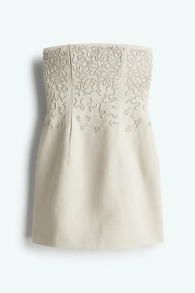 Robe bustier en lin mélangé