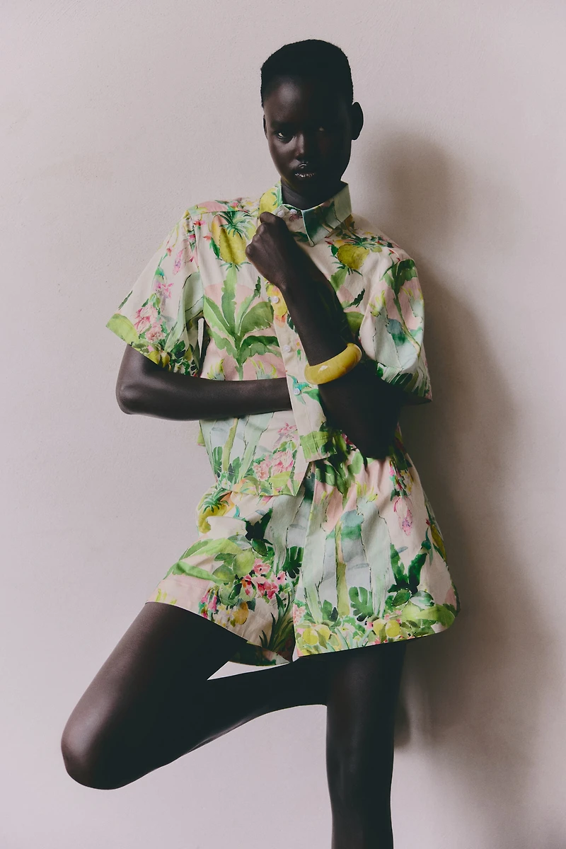 Patterned Cotton Shirt