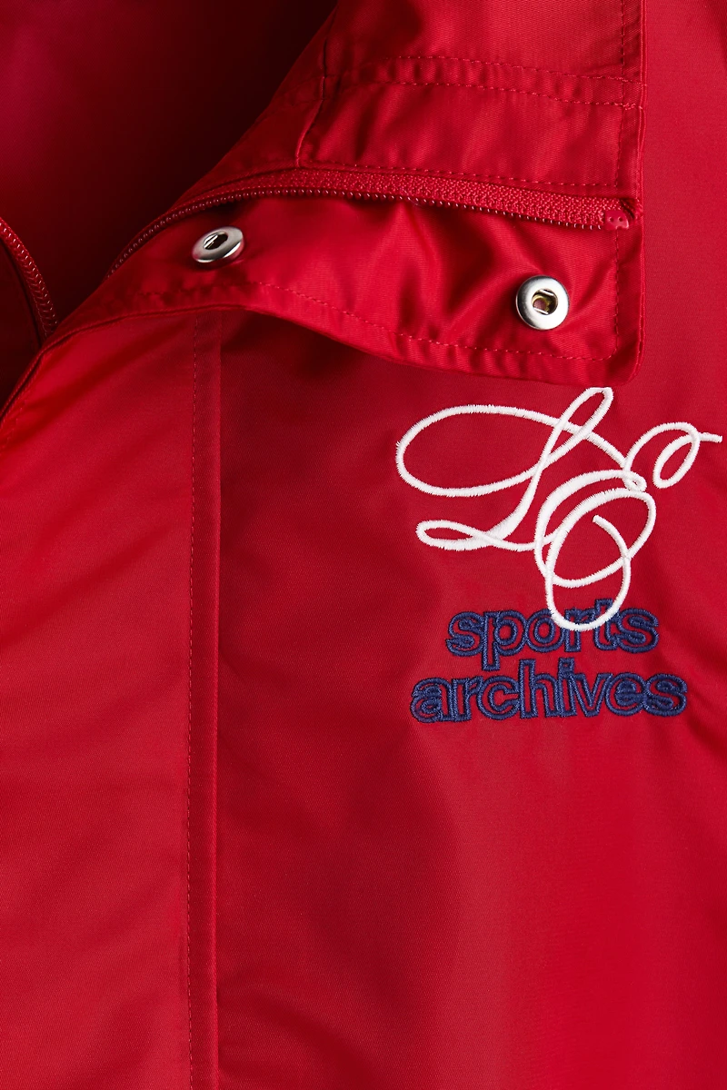 Veste de survêtement brodée ample en nylon