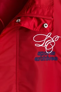 Veste de survêtement brodée ample en nylon