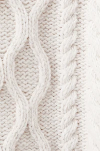 Chandail en tricot torsadé de laine mélangée