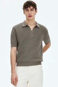 Polo coupe classique en tricot torsadé