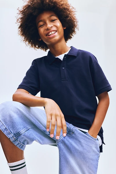 Cotton Pique Polo Shirt