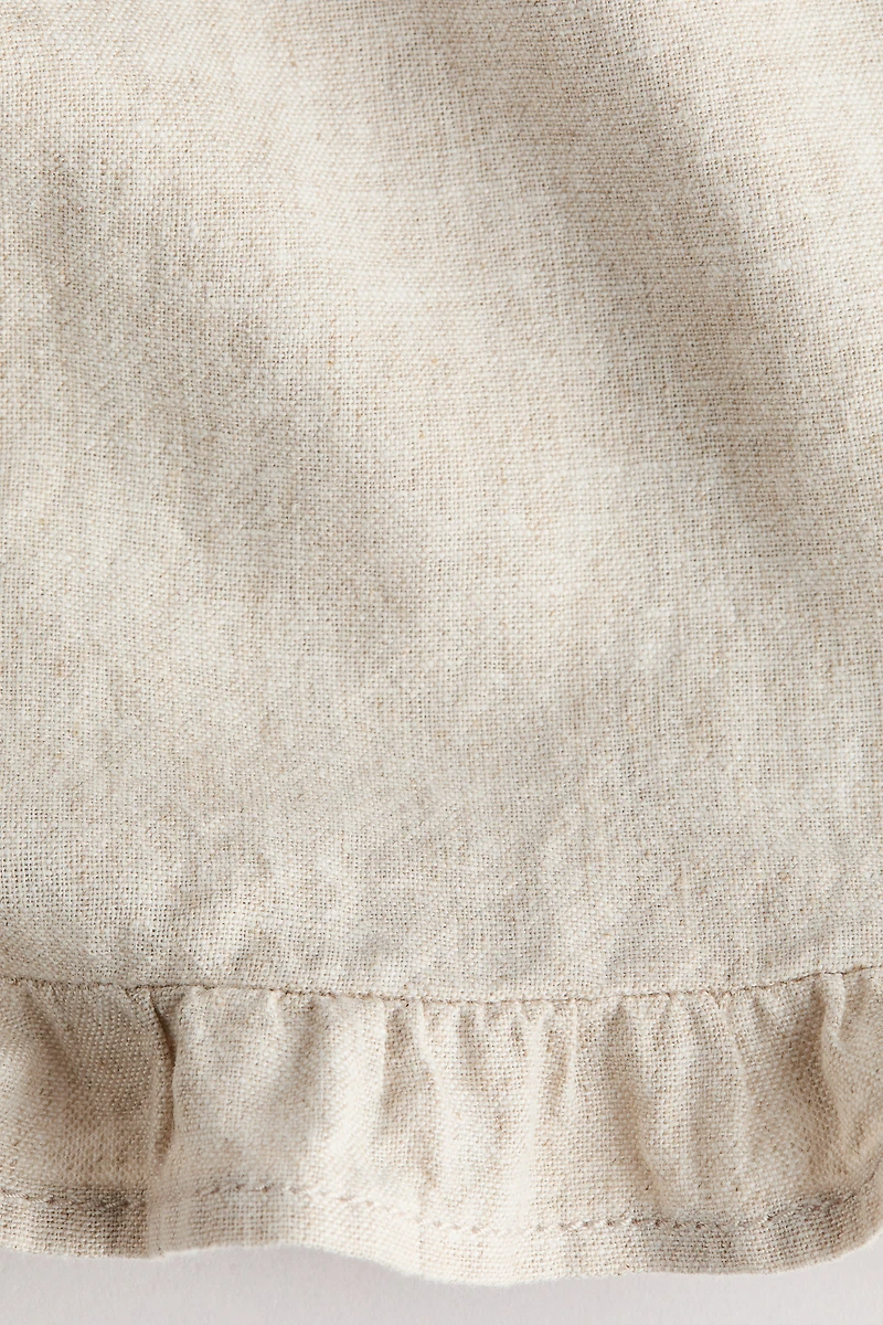Linen-Blend Drawstring Pants