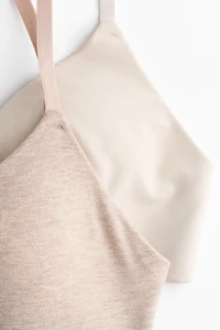 2-pack Padded Soft-cup Cotton Bras